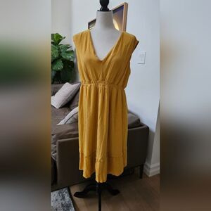Ingrid & Isabel Yellow Midi Sundress Sleeveless